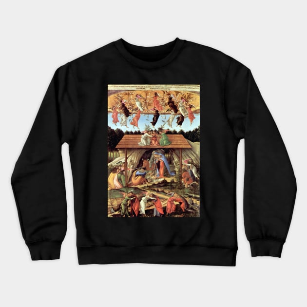 Birth of Christ by Sandro Botticelli Crewneck Sweatshirt by MasterpieceCafe